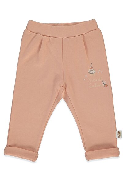 Bebetto Organic Interlock Pants Without Socks (Organic Cupcakes) Salmon
