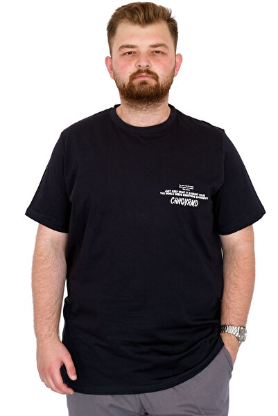 ModeXL Ανδρικό μπλουζάκι Mode XL με λαιμόκοψη Compaes U25021 Navy Blue