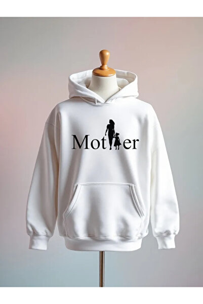 Vordevia Hanorac supradimensionat din bumbac imprimat Mother, cu 3 fire