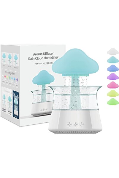 Generic Rain Cloud Humidifier Water Drip - Mushroom Aroma Diffuser (White)