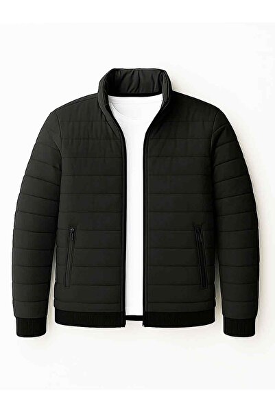 Cool mans Erkek Mevsimlik Kapitone Ribanalı Mont