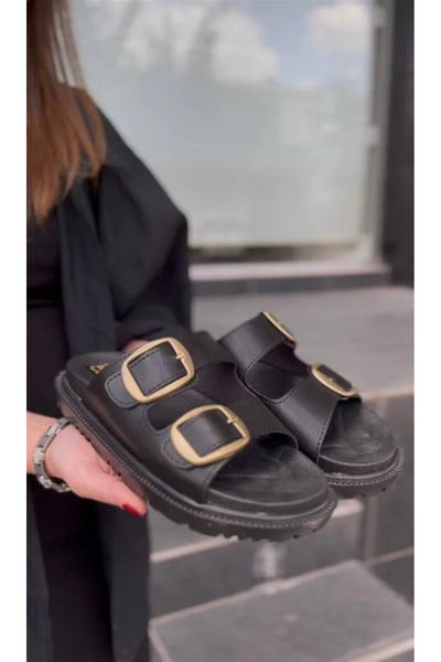 GökTR Kbtx-1 Kuback Black Daily Women's Slippers