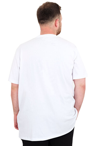 ModeXL Fashion XL Large Size Men's T-Shirt Crew Neck U25035 White