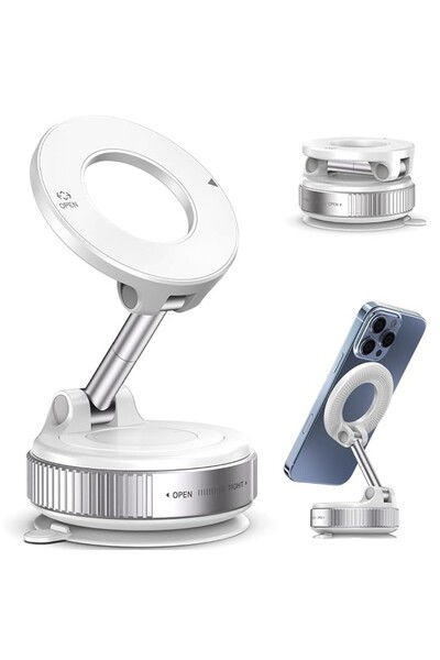 Başkenttekno Manyetik Vakumlu Katlanır Araç Telefon Tutucu Ayna-cam-araba Mag...