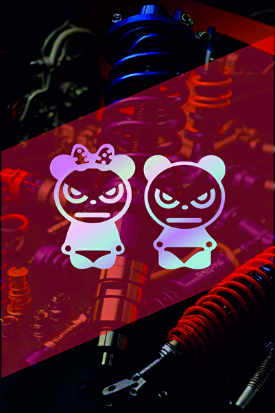 sticker ملصق زجاجي هولوغرام بتصميم رمز المشاعر الغاضبة مقاس 14×10 سم للسيارات...