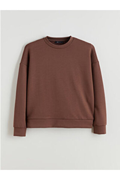 LC Waikiki Artı-Store Women's Sweatshirt with Crew Neck, Dropped Shoulders, a...
