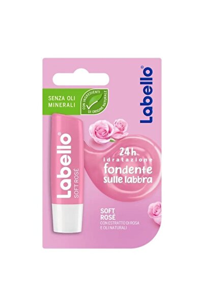 LABELLO Balsam de buze cu trandafir moale, 4,8 g / 5,5 ml