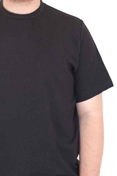 ModeXL Ανδρικό μπλουζάκι Mode XL με λαιμόκοψη χρυσό U25034 Μαύρο