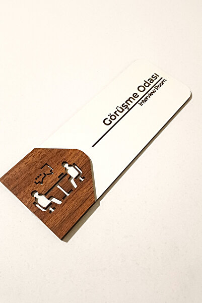 Kuzeylina Meeting Room Door Sign – Mdf Office Directional Sign |   19X7 cm