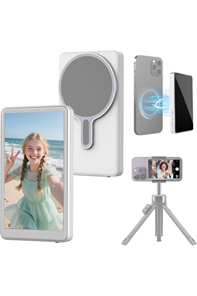 Generic Selfie Monitor Screen for iPhone & Android — Magnetic Vlog Monitor 4K 60fps with Bluetooth Remote