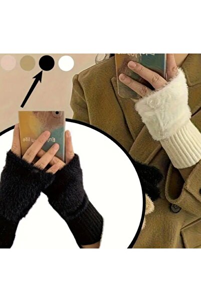 Dgt Luxury Теплі, нековзні, пухнасті рукавички без пальців