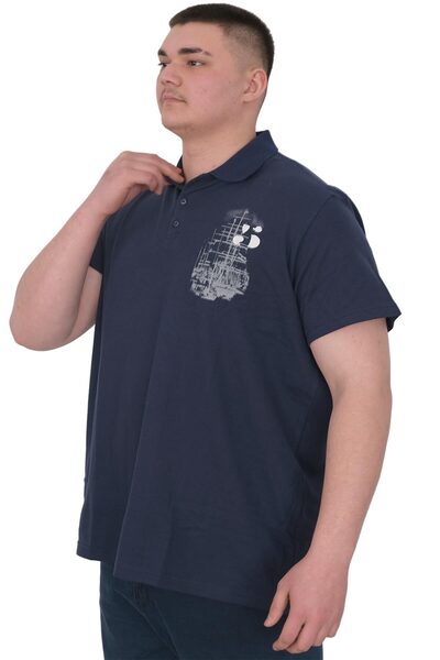 ModeXL Mode XL Large Size Men's T-Shirt Polo Sail Boat U25302 Indigo