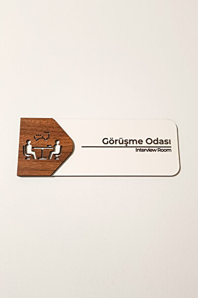 Kuzeylina Meeting Room Door Sign – Mdf Office Directional Sign |   19X7 cm