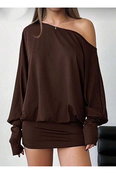 charango Women's Off-Shoulder Asymmetric Loose Mini Skirt Dress