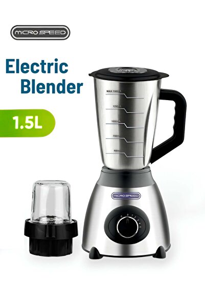 Micro Speed MS-300 Electric Blender – High-speed 1000W, 6 stainless steel blades, 1.5L