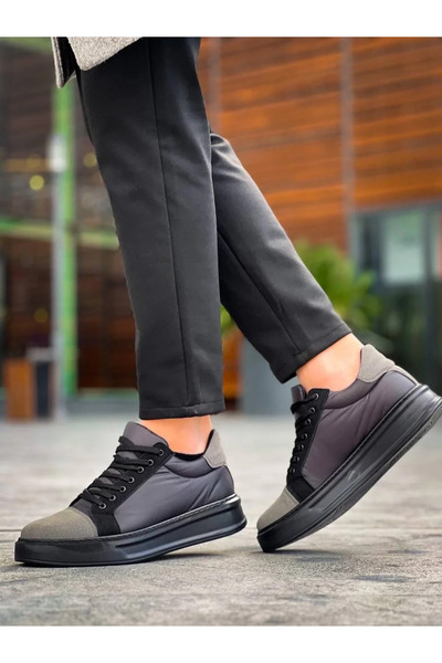 GökTR Kb-X46 Kuback Black Gray High Black Sole Casual Sneakers