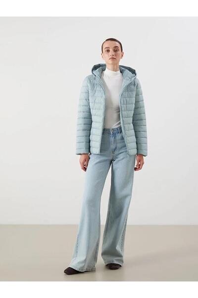 LC Waikiki Women's Hooded Plain Puffer Jacket (W5)