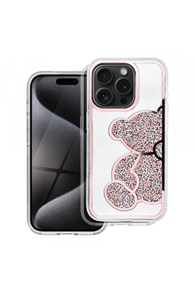 OEM Husa pentru Apple iPhone 16e, OEM, Teddy Bear, Roz