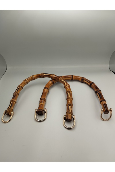 Zeyora Bambu Çanta Sapı Demir Halkalı,Çanta Aksesuarı