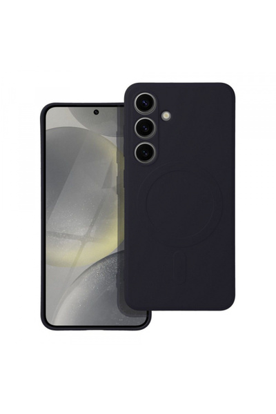 OEM Θήκη MagSafe για Samsung Galaxy S24 S921, Γνήσια, Σιλικόνης Mag, Μαύρη