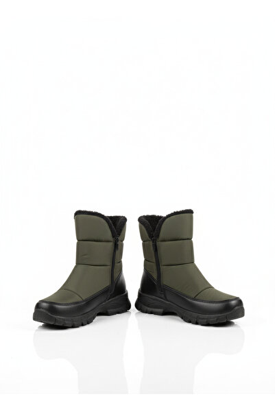 Zerenyus Γυναικείες μπότες χακί 100% αδιάβροχες με φερμουάρ υψηλής ποιότητας
