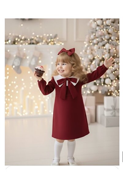 Tinypeople Χριστουγεννιάτικο φόρεμα για κορίτσια Παιδικό φόρεμα γενεθλίων Παιδικό βραδινό φόρεμα φόρεμα πάρτι μπορντό φόρεμα