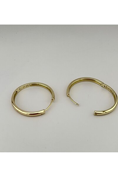 Goche 14K Altın Kaplama İnce Halka Çelik Küpe – Minimal Zarafet ve Günlük Şıklık -Kararma Solma Yapmaz