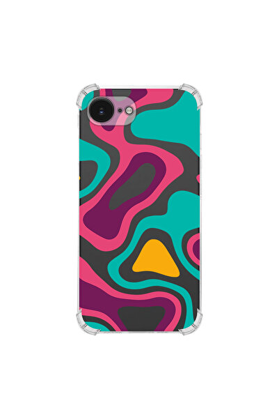 PrintiFy Colorful Pattern 1 Printed Corner Protection Transparent Case Compat...