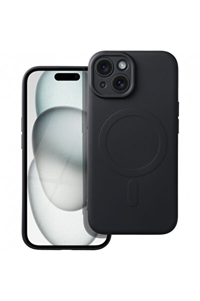 OEM Husa MagSafe pentru Apple iPhone 15 Plus, OEM, Silicone Mag, Neagra