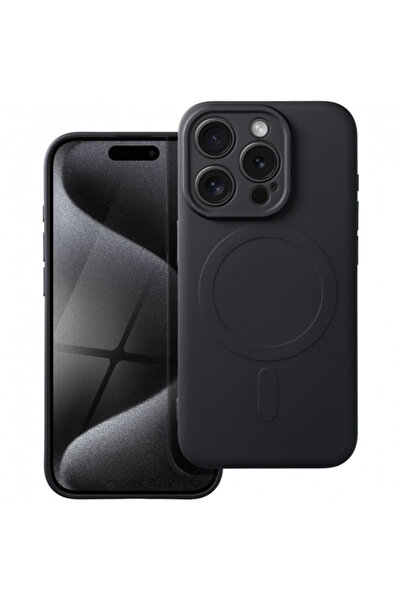 OEM Θήκη MagSafe για Apple iPhone 15 Pro, Γνήσια, Σιλικόνης Mag, Μαύρη