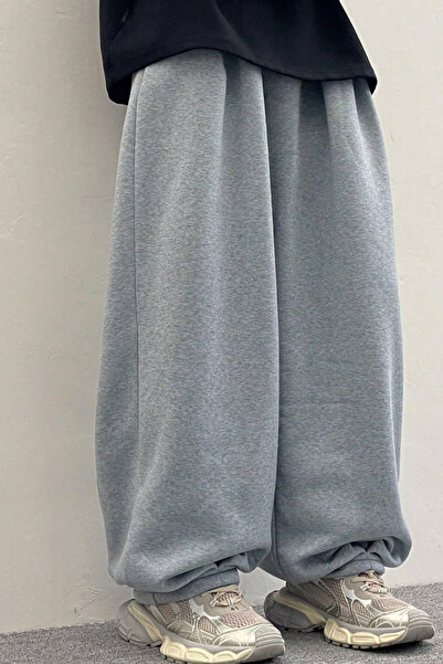 BSBSPOR Φαρδιά φούτερ με ελαστικό ρυθμιζόμενο πόδι Unisex Ανδρικά Γυναικεία Γκρι Μαύρο Ανθρακίτη