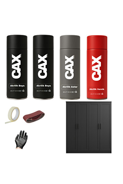 caxcolors DEMİR&AHŞAP&PLASTİK DOLAP BOYASI ÖZEL YAPIM AKRİLİK SPREY BOYA SETİ...