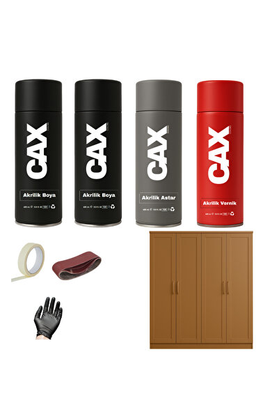 caxcolors DEMİR&AHŞAP&PLASTİK DOLAP BOYASI ÖZEL YAPIM AKRİLİK SPREY BOYA SETİ...