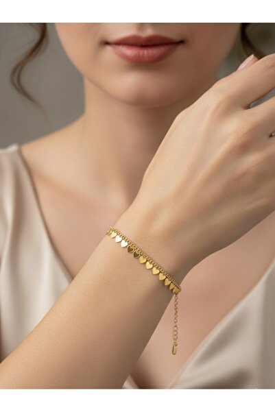 DlaraJewelry سوار مجوهرات ذهبية مزخرفة على شكل قلب من شوبينغ