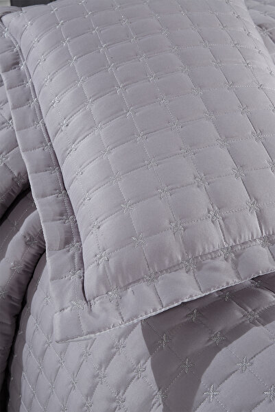 CeyCeyCatch Yıldız Single Quilted Bedspread Gray