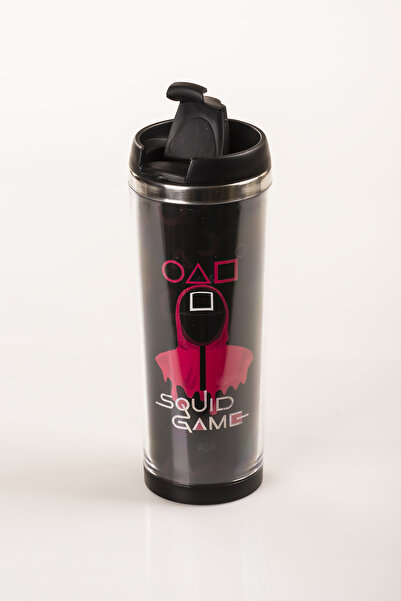 MUKKO HOME 360 ml Steel Thermos Mug – Squid Game Design, Steel Inner Chamber, Hot and Cold Drink Cup