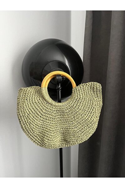 Moonstar Home Handmade Straw Shoulder Bag with Handle