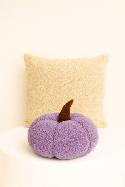 Madame Clean Home Teddy Decorative Pumpkin Pillow and Inner-Filled Cushion