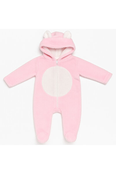 UmBaby Ayı Kulaklı Peluş Welsof Kapüşonlu Bebek Astronot Tulum – Tam Kalıp, K...