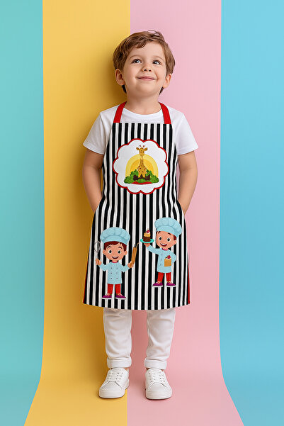 AYSHOME Ays Home Striped Activity Coloring Kindergarten Apron