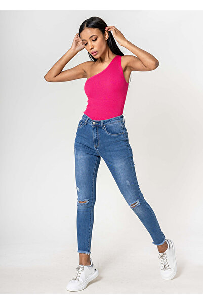 Nina Carter Γυναικείο στενό τζιν με σκισμένες λεπτομέρειες, Μπλε P501-5 M10