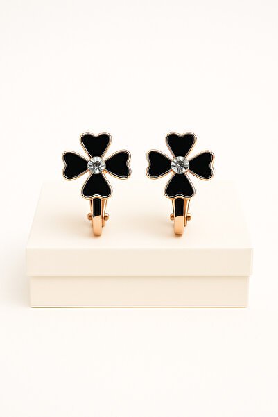 MakeWell Klipsli Deliksiz Çocuk Küpe Yonca Tasarımlı Kulağı Delik Olmayanlar ...