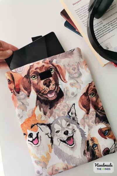 THE WINDS Kitap Ajanda 10.6 Inc Tablet Kılıfı, Düzenleyici Organizer Köpek De...