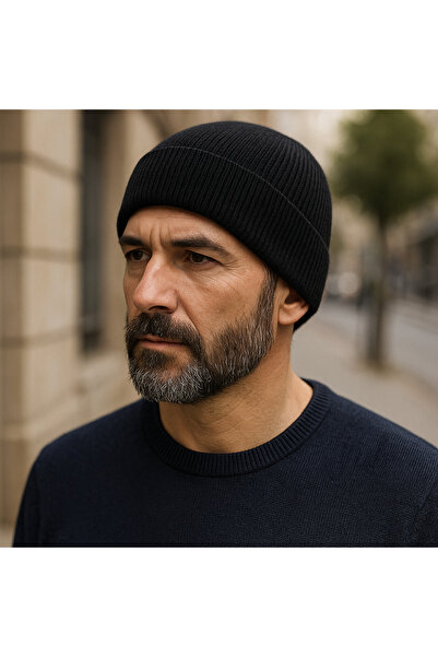 elyyshop ELYY Erkek Siyah Bere – Dayanıklı Formlu, Kışlık Model