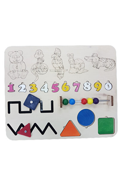 Amco Tablă senzorială, tablă de activități Busy Board 35 x 30 x 5 cm