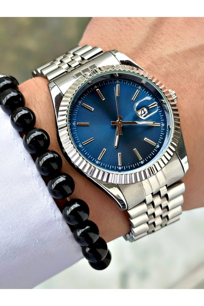 Tisaati Luxury Design Special Series Eşref Single Watch Model Metal Band Men'...