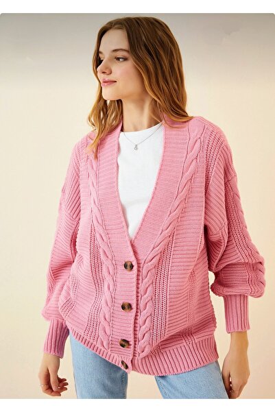 rushana Women's V-Neck Hair Knitwear Cardigan