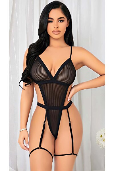 TİSTA Γυναικείο νυχτικό με μαύρο λεπτό λουράκι από διάφανο τούλι – Λεπτομέρει...