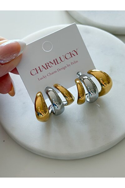 CHARMLUCKY ÇELİK MİX 3 HALKA KÜPE