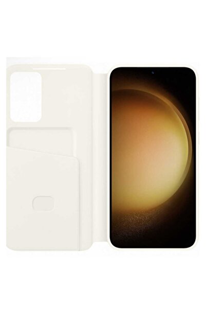 Samsung Smart View Wallet Case for Galaxy S23 Plus, Cream